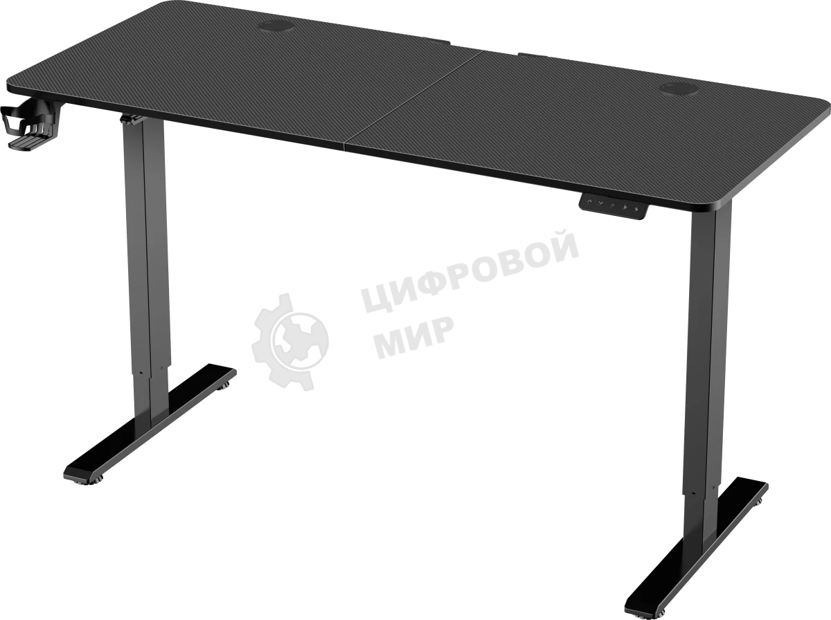 Стол игровой Defender компьютерный Erlong черн, 140x60, высота 72-117 см