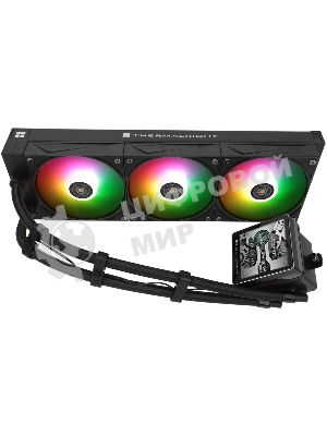 Водяное охлаждение для процессора Thermalright Grand Vision 360 (360mm, LED, Black, ARGB/Fans: 3x120mm, 80.45CFM, 29.4dBA, 2150RPM/Pump height 72.5mm, 6400RPM, Rad thickness 27mm/S: 1700, 1200, 1851, 115X, 2011, 2066, AM5, AM4)