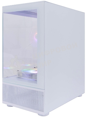 Компьютерный корпус 1STPLAYER MIKU Mi2-A белый, mATX, 3x120мм LED fans