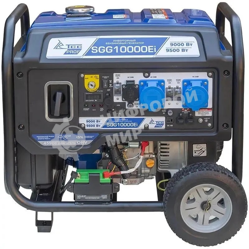 Электрогенератор бензиновый инверторный ТСС SGG 10000Ei, 9.5 кВт, 92 дБ, 93 кг