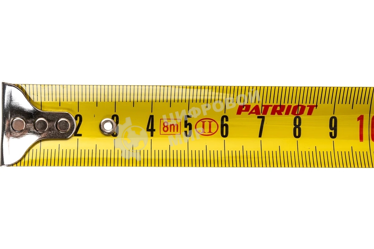 Рулетка PATRIOT MTP-8, ударопрочный корпус, обрезиненная, 8м