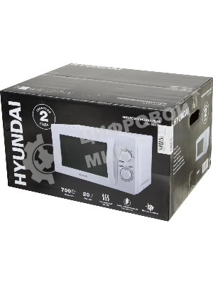 Микроволновая печь Hyundai HYM-M2059 белый, 20 л, 700 Вт, переключатели - поворотный механизм