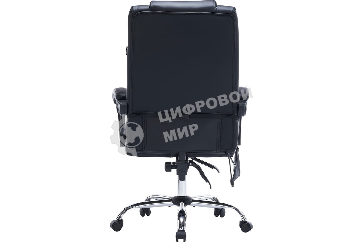 Кресло офисное Cactus CS-CHR-OC02M-BK черный, эко.кожа, крестов. сталь