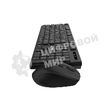 Комплект клавиатура и мышь ABR KW814 черный, интерфейс USB, беспроводной, 2.4G, RU/EN