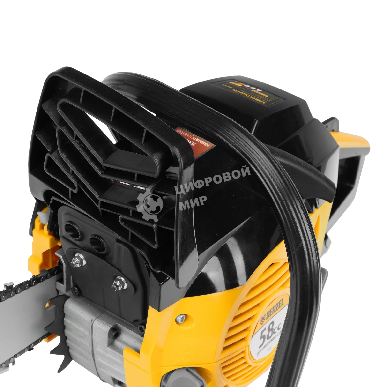 Пила цепная бензиновая Denzel DGS-5820, шина 50 см, 58см3, 4,1 л.с., шаг 0,325, паз 1,5 мм
