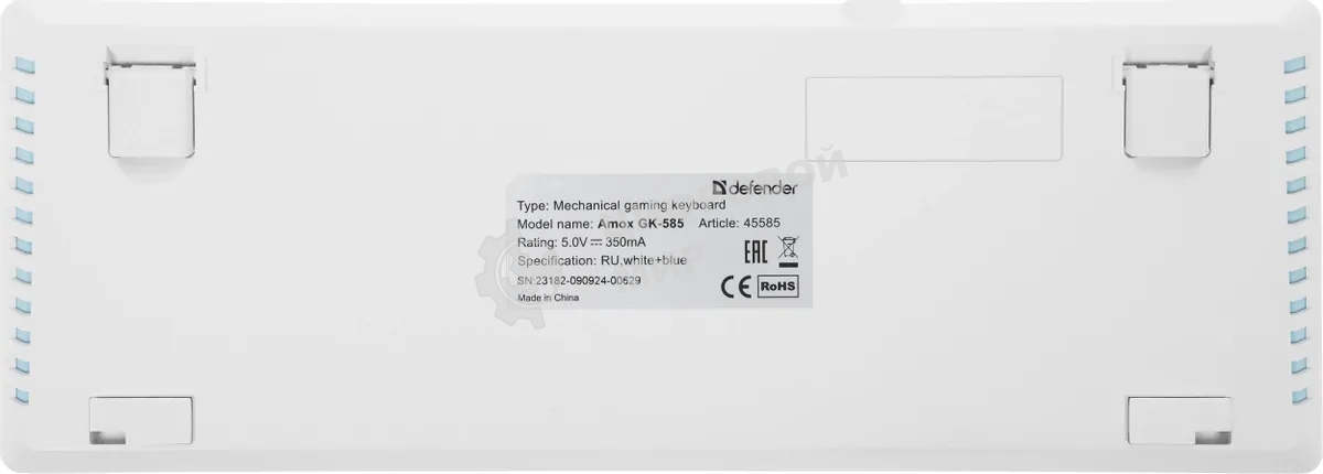 Клавиатура Defender Amox GK-585 проводная, USB Type-A, белый
