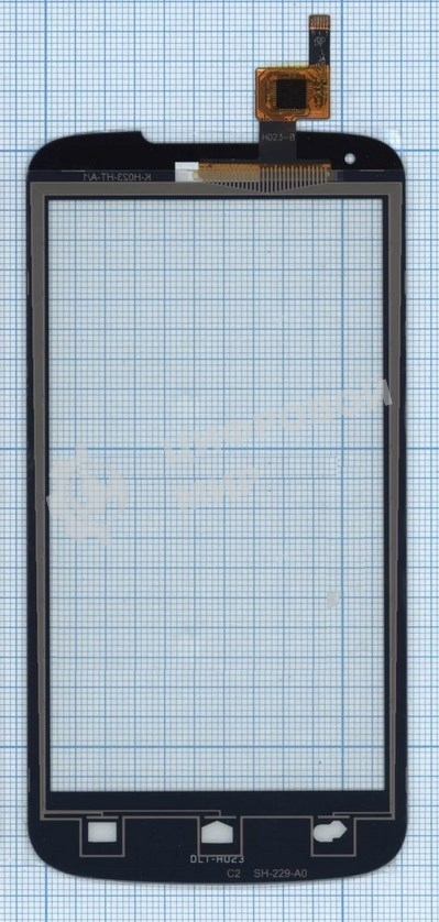 Сенсорное стекло (тачскрин) для Huawei Ascend Y520 (D2Y520-U22), черное