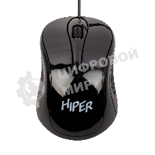 Мышь проводная HIPER HOM-031 черный, 1000 dpi, USB, кнопки - 3