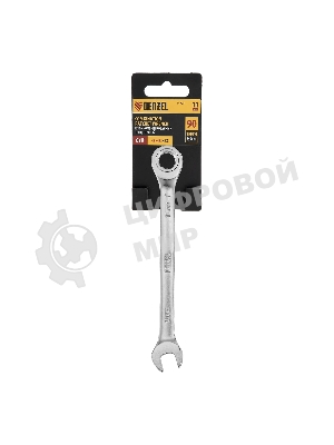 Ключ комбинированный трещоточный Denzel 11 мм, CrV, матовый хром
