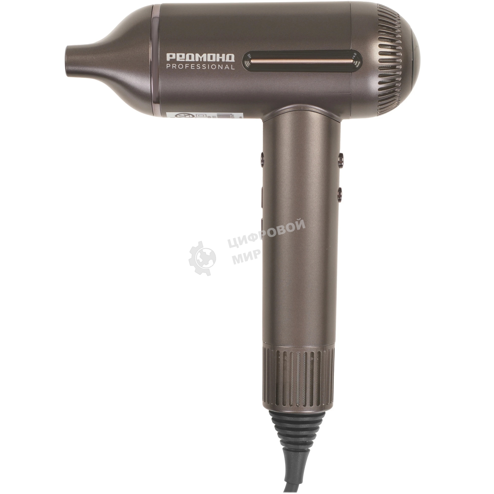 Фен Redmond HD1700 серый/коричневый, 1500 Вт, ионизация