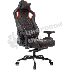 Кресло игровое Knight TITAN черный/красный ромбик эко.кожа с подголов. крестовина металл