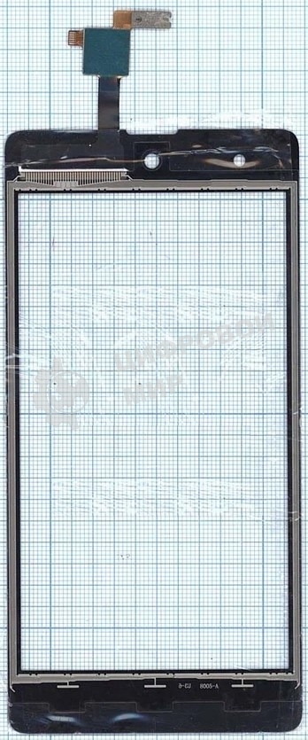 Сенсорное стекло (тачскрин) для Micromax Q349 Canvas Selfie 4, черное