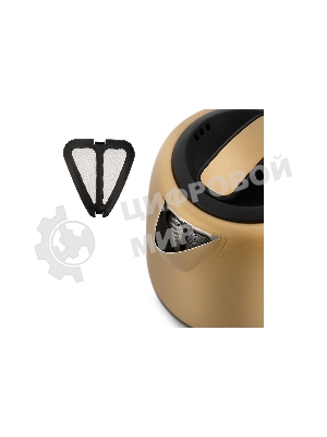 Чайник электрический Kitfort KT-6111 1л. 1630Вт золотистый/черный (корпус: нержавеющая сталь)