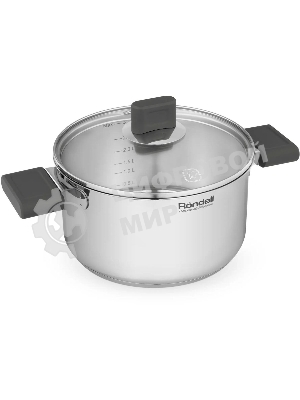 Кастрюля Rondell Quadro RDS-1596, 3.1 л, 20 см, с крышкой, сталь