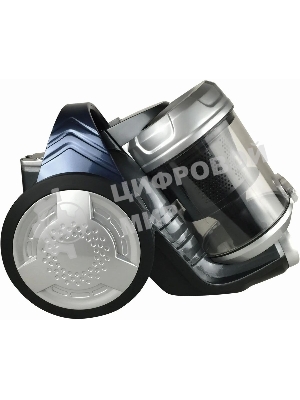 Пылесос Hyundai HYV-C2575 серебристый/темно-синий, 380/2000 Вт, уборка сухая, пылесборник контейнер 3.5 л