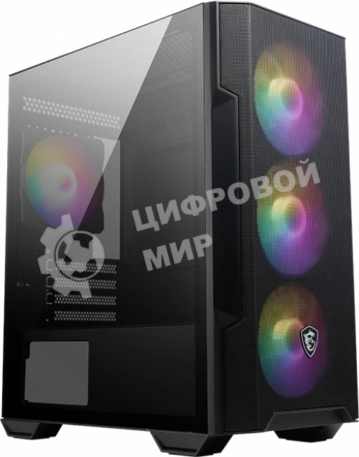 Компьютерный корпус MSI MAG FORGE M100R 1xUSB 3.0, 2xUSB 2.0, 4x120мм ARGB Fan, ARGB Control Board, Tempered Glass Window, Brown Box (932220)