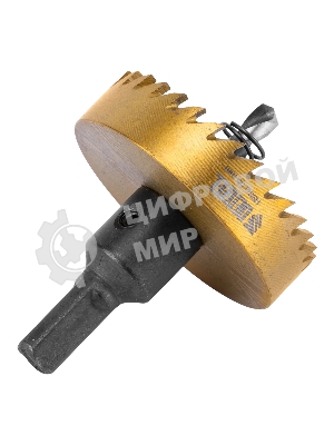 Коронка по металлу Denzel HSS, 55 мм, нитридтитановое покрытие