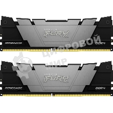 Оперативная память Kingston Fury Renegade, DDR4, 16GB (2x8GB), 3200MHz, CL16, DIMM, с радиатором, серый/черный