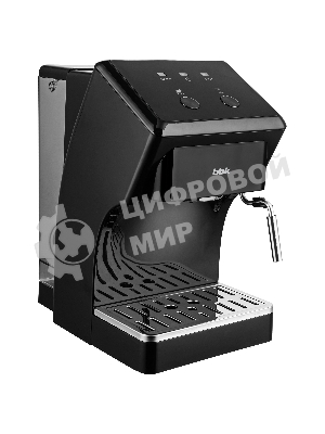 Кофеварка рожковая BBK CM1502 черный, исп. кофе - молотый, 1,5 л, 1050 Вт, 15 Бар