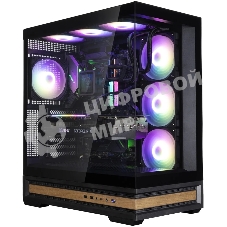 Компьютерный корпус ZALMAN P40 NAMU, ATX, черный, WINDOW, WOODEN ELEMENTS, 2xCombo(2.5” or 3.5”), 1xUSB TYPE-C, 2xUSB 3.0, SIDE 3x120мм ARGb, REAR 1x120мм ARGb