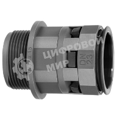 Переходник труба-коробка DN 23мм М25х1.5 полиамид черный IP66 ДКС PAM23M25N