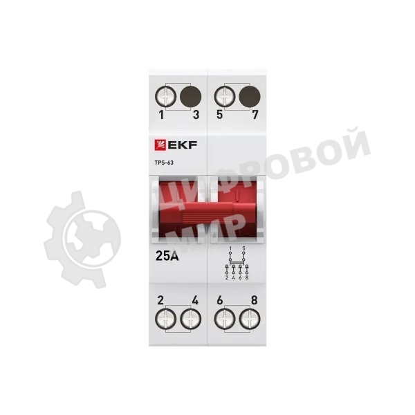 Переключатель трехпозиционный ТПС-63 2P 25А PROxima EKF TPS225