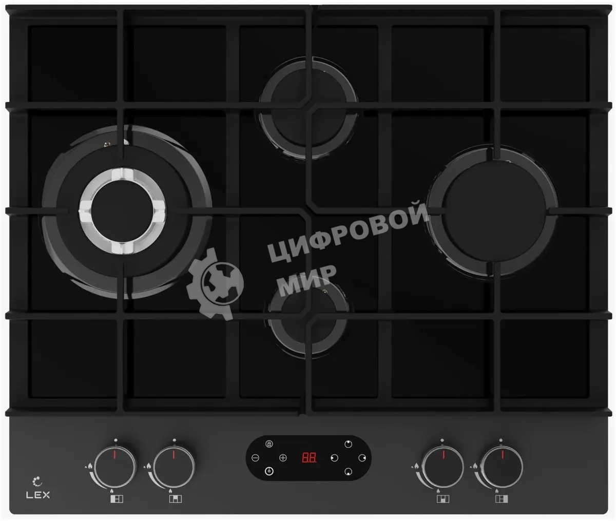Газовая варочная поверхность LEX GVG 644T MBBL независимая, черный