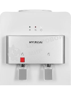 Кулер для воды Hyundai H-WD1327E, верхняя загрузка, нагрев 95 °С, охлаждение 10 °С, белый