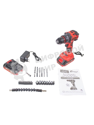 Дрель-шуруповерт Edon UAD-21PBL, 21 В, 2 Ач, 40 Нм, бесщеточный