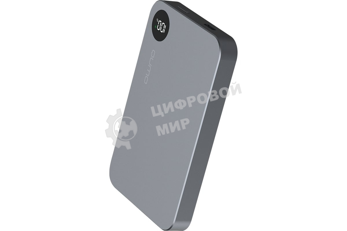 Портативный аккумулятор QUMO Future Magnetic PowerAid 5000mAh W15 темно-серый FMPA-5C-S1