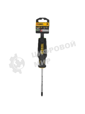 Отвертка Denzel PZ2x100 мм, S2, 3к рукоятка