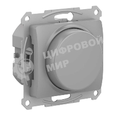 Светорегулятор (диммер) SE Glossa Алюминий повор-нажим, LED, RC, 400 Вт, мех.