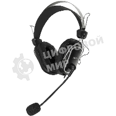 Гарнитура проводная A4Tech HS-50, черный/серебристый