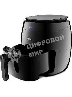 Аэрогриль Kitfort КТ-2202 черный, 1500 Вт, 3.2 л, механическое управление, 8 программ