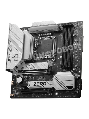 Материнская плата MSI B760M PROJECT ZERO,(Обратное подключение разъемов) LGA 1700, Intel B760, 4xDDR5, 4xSATA, 2xM.2, 1xPCIe 5.0 x16, 1xPCIe 4.0 x4, 1xPCIe x1, 1xHDMI, 1xDP, 3xUSB 3.2 Gen 2, 4xUSB 2.0, 1xUSB 3.2 Gen 2x2, 1x 2.5Gb LAN, 5x3.5 мм, 7.1, mATX