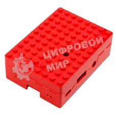 Корпус RA183 red для микрокомпьютера Raspberry Pi 3 ACD Red ABS Plastic Building Block case for Raspberry Pi 3
