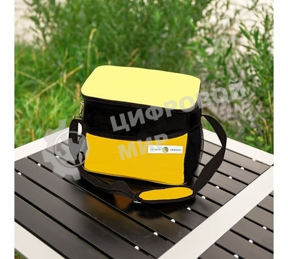 Сумка-холодильник ЧЕТЫРЕ СЕЗОНА 80-0282 объемом 10 л. (2 слоя утепления) с карманами