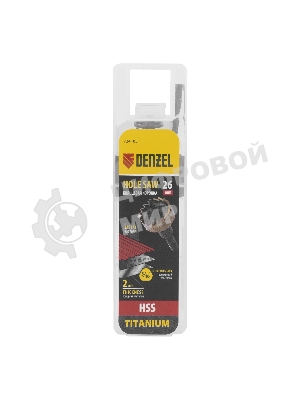 Коронка по металлу Denzel HSS, 26 мм, нитридтитановое покрытие