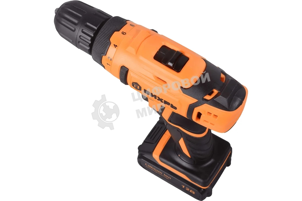 Дрель-шуруповерт аккумуляторная Вихрь ДА-12-2к 72/14/2, Аккумуляторная, 12В, 2 АКБ, Кейс