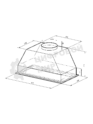 Вытяжка кухонная встраиваемая LEX Hyper 600 GS GR серый, управление сенсорное (1 мотор)