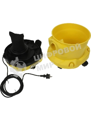 Строительный пылесос Karcher WD 2 Plus V-12/4/18 желтый, 1000 Вт, уборка сухая/сбор воды, пылесборник мешок/контейнер, 12 л