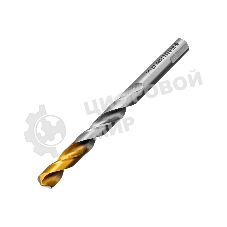 Сверло спиральное по металлу Denzel 12 x 151мм, Р6М5, Golden Tip