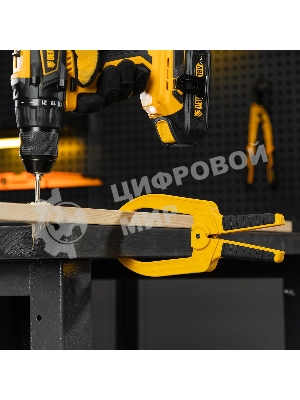 Струбцина Denzel клещеобразная, удлиненная 75 х 110 мм двухкомпонентные рукоятки