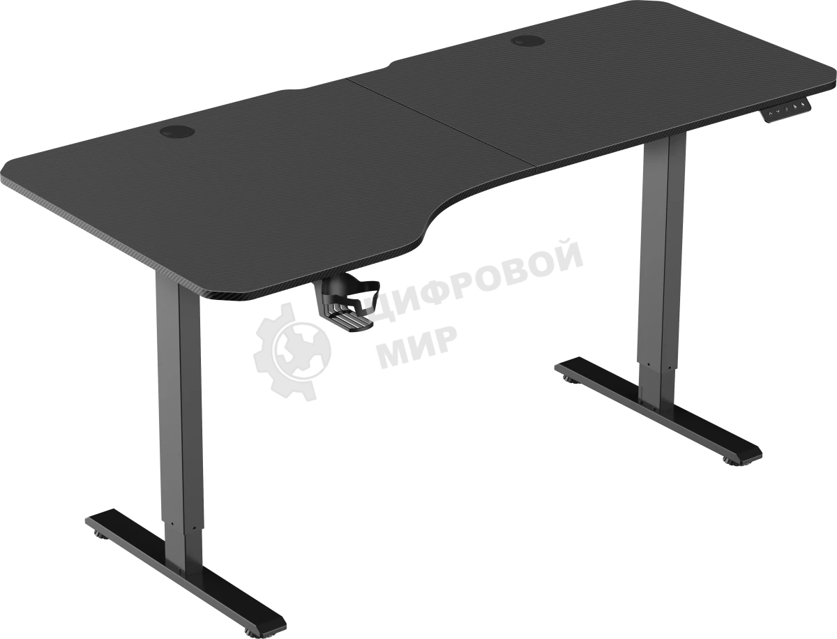 Стол игровой компьюерный Exos черн, 159x75L, высота 72-117 см