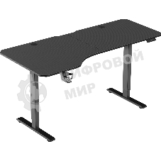 Стол игровой компьюерный Exos черн, 159x75L, высота 72-117 см