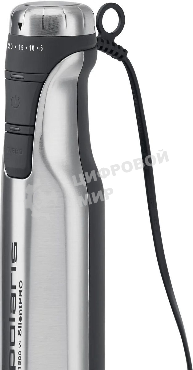 Блендер погружной Polaris PHB1591L Silent 1500 Вт, погружной, серебристый/черный