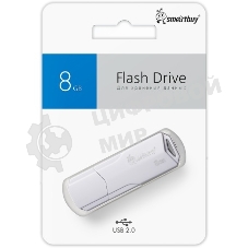 Флешка USB SmartBuy CLUE white (SB8GbCLU-W), 8Gb, USB 2.0, R/W 30/15, белый