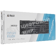 Клавиатура A4Tech Fstyler FX60H проводная, USB Type-A, серый