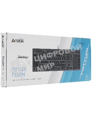 Клавиатура A4Tech Fstyler FX60H проводная, USB Type-A, серый