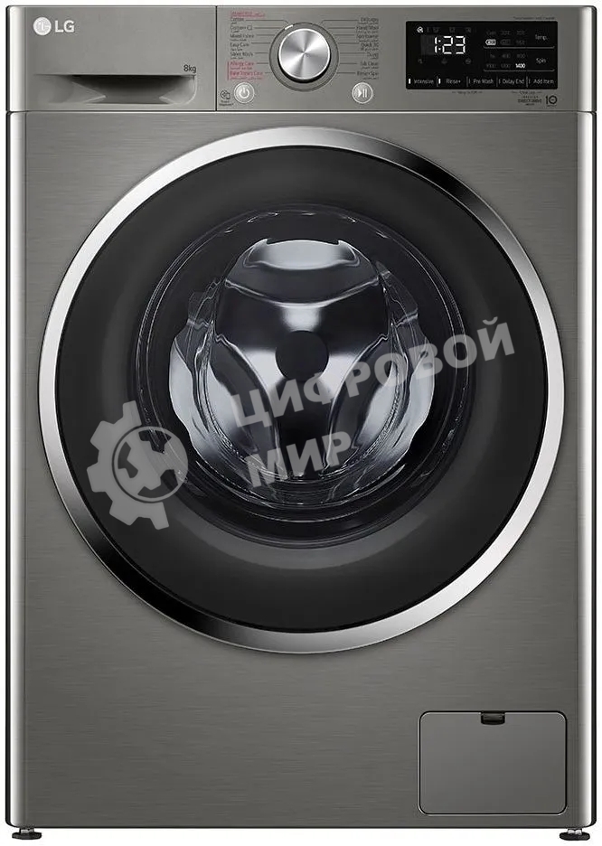 Стиральная машина LG F4R6VYGCP серебристый, загрузка фронтальная 8 кг, 1400 об/мин, класс A